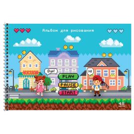 Նկարչական ալբոմ ArtSpace "Стиль. Игра" զսպանակով A4 48թերթ