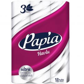 Թղթե սրբիչ Papia 3 շերտ 12 հատ Hawlu