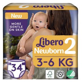 Մանկական տակդիր Libero Newborn N2 (3-6կգ), 34 հատ