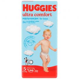 Մանկական տակդիր Huggies Ultra Comfort N5 (12-22 կգ), 64 հատ տղայի