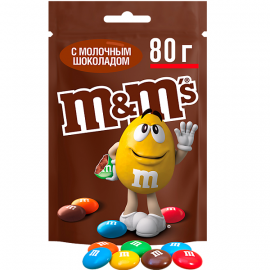 Կոնֆետ M&M’s կաթնային շոկոլադով և պնդուկով 80գր