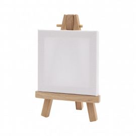 Նկարչական սպիտակ կտավ մոլբերտով 08*08սմ