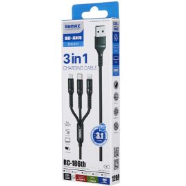 Լիցքավորման Լար Remax RC-186TH 3-ը 1-ում 1.2մ․