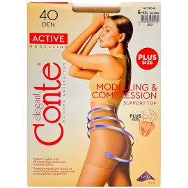 Զուգագուլպա Conte Active 40 Den 6XXL Natural