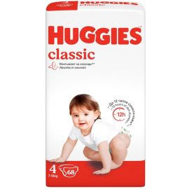 Մանկական տակդիր Huggies Classic N4 (7-18 կգ) 68 հատ