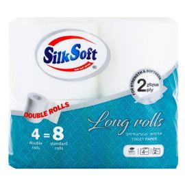 Զուգարանի թուղթ Silk Soft Long Rolls 2շերտ 4հատ