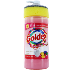 Սպասք լվանալու հեղուկ+սպունգ Goldex Bubble Gum 1լ.