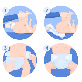 Մանկական տակդիր Sleep Baby N1 (2-5կգ), 100 հատ