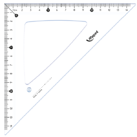 Քանոն պլաստմասե Maped եռանկյուն 146123 45սմ