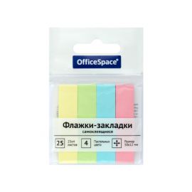 Ինքնակպչուն էջանիշեր OfficeSpace 50x12մմ 4 գույն 100 հատ