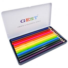 Գունավոր մատիտներ TianBowen GP-5018 12 գույն մետաղական տուփով