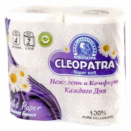 Զուգարանի թուղթ Cleopatra 2 շերտ 4 հատ