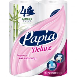 Թղթե սրբիչ Papia 4 շերտ 2 հատ Deluxe  