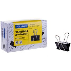 Թղթի սեղմակ 51մմ OfficeSpace  ( 12 հատ )