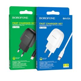 Լիցքավորիչ և լիցքավորման լար Borofone Type-C BA49A