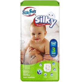 Մանկական տակդիր Silk Soft (Silky) N3 Maxi (4-9 կգ), 56 հատ