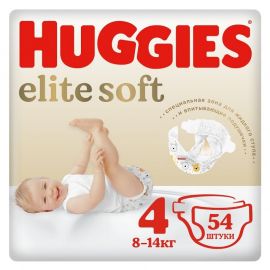 Մանկական տակդիր Huggies Elite Soft N4 (8-14 կգ), 54 հատ 