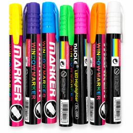 Մարկեր ընդգծող Highlighter DUOLE 7 գույն XZ-5508