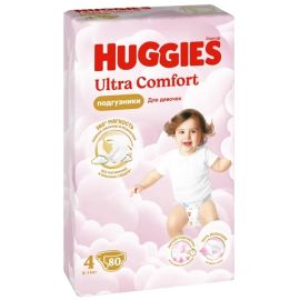 Մանկական տակդիր Huggies Ultra Comfort N4 (8-14 կգ), 80 հատ աղջկա