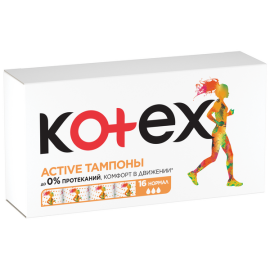 Կանացի հիգենիկ տամպոններ Кotex Active Normal 16 հատ