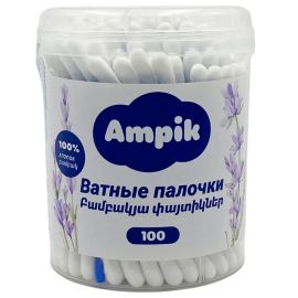 Բամբակյա փայտիկներ Ampik 100 հատ