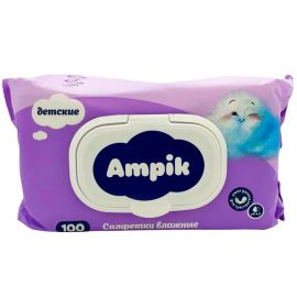 Խոնավ անձեռոցիկ Ampik մանկական 100 հատ