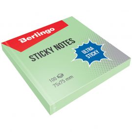Նշումների թուղթ Berlingo "Ultra Sticky" 75*75սմ 100 թերթ կանաչ