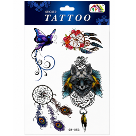Ինքնակպչուն տիպ Tattoo XZ-1404