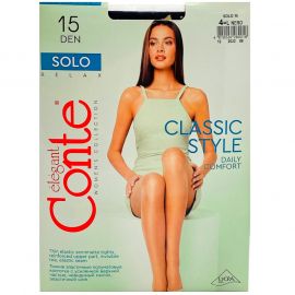 Զուգագուլպա Conte Solo 15Den 4L Nero