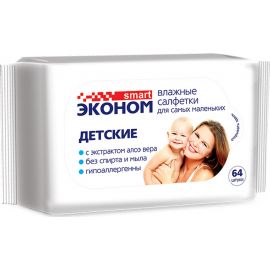 Խոնավ  անձեռոցիկ Econom 64 հատ