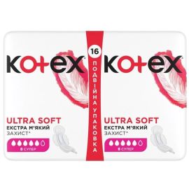Կանացի միջադիր Kotex Ultra Soft Super 16 հատ