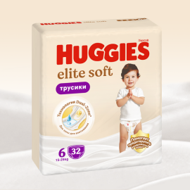 Մանկական տակդիր-վարտիք Huggies Elite Soft N6 (15-25կգ), 32 հատ