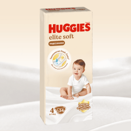 Մանկական տակդիր Huggies Elite Soft N4 (8-14 կգ), 54 հատ