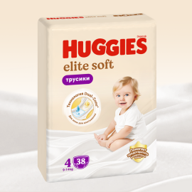 Մանկական տակդիր-վարտիք Huggies Elite Soft N4 (9-14կգ), 38 հատ