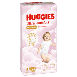 Մանկական տակդիր Huggies Ultra Comfort N5 (12-22 կգ), 64 հատ աղջկա