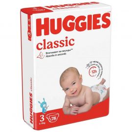 Մանկական տակդիր Huggies Classic N3  (4-9կգ) 78 հատ