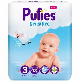 Մանկական տակդիր Pufies Sensitive N3 (6-10կգ) 100 հատ