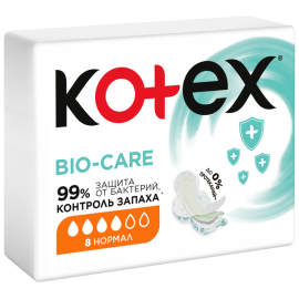 Կանացի միջադիր Kotex Bio-Care Normal 8 հատ