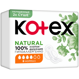 Կանացի միջադիր Kotex Natural Normal 8 հատ