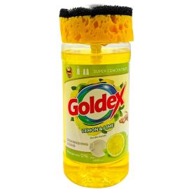 Սպասք լվանալու հեղուկ+սպունգ Goldex Կիտրոն 1լ.