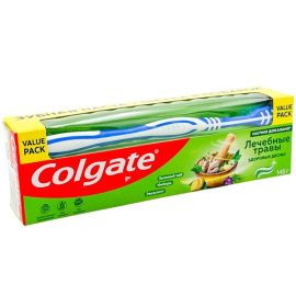 Ատամի մածուկ + խոզանակ Colgate Лечебные травы 146գ