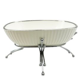 Մրգաման Մետաղական տակդիրով Արծաթագույն Օվալ XZ-6445