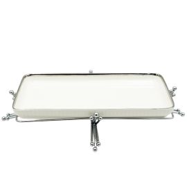 Մրգաման Մետաղական տակդիրով Արծաթագույն Քառակուսի Ցածր XZ-6450