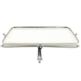 Մրգաման Մետաղական տակդիրով Արծաթագույն Քառակուսի Ցածր XZ-6449