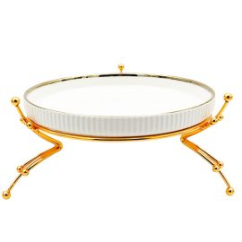 Մրգաման Մետաղական տակդիրով Ոսկեգույն Գծավոր Կլոր Ցածր XZ-6419