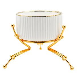 Մրգաման Մետաղական տակդիրով Ոսկեգույն Գծավոր Կլոր XZ-6415