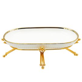 Մրգաման Մետաղական տակդիրով Ոսկեգույն Գծավոր Օվալ Ցածր XZ-6424