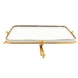 Մրգաման Մետաղական տակդիրով Ոսկեգույն Գծավոր Ուղղանկյուն Ցածր XZ-6431