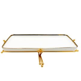 Մրգաման Մետաղական տակդիրով Ոսկեգույն Գծավոր Ուղղանկյուն Ցածր XZ-6432