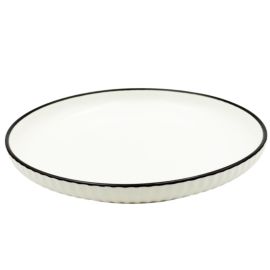 Ափսե կերամիկական Մուգ եզրերով 20սմ XZ-6451